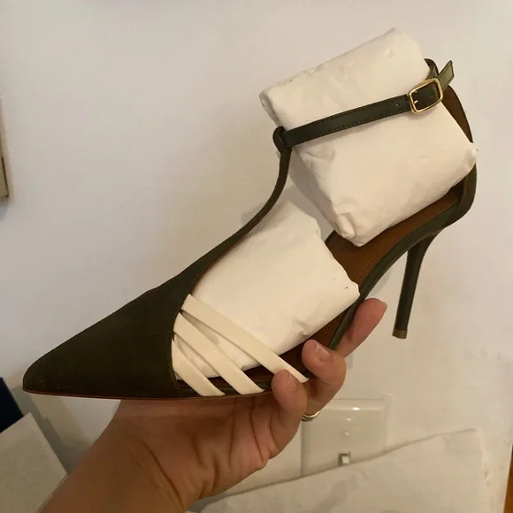 Malone Souliers 85mm Suede T Strap Ila Pump 7.5 - Picture 5 of 5